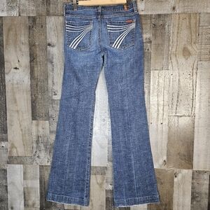 7 For All Mankind Womens Size 27 x 32 Dojo/Jeans/Stretch/Flare Dark Wash